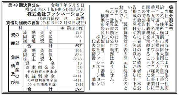 ファシネーションM&A