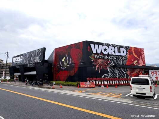 赤いハイビスカスが印象的な『ワールド3』の店舗デザイン