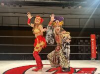 マスクド・ハナハナ選手（写真左）とGargoyleのKIBA氏（写真右）